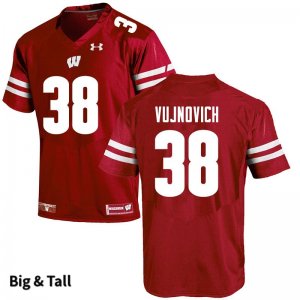 Men's Wisconsin Badgers NCAA #38 Andy Vujnovich Red Authentic Under Armour Big & Tall Stitched College Football Jersey TT31S47KY